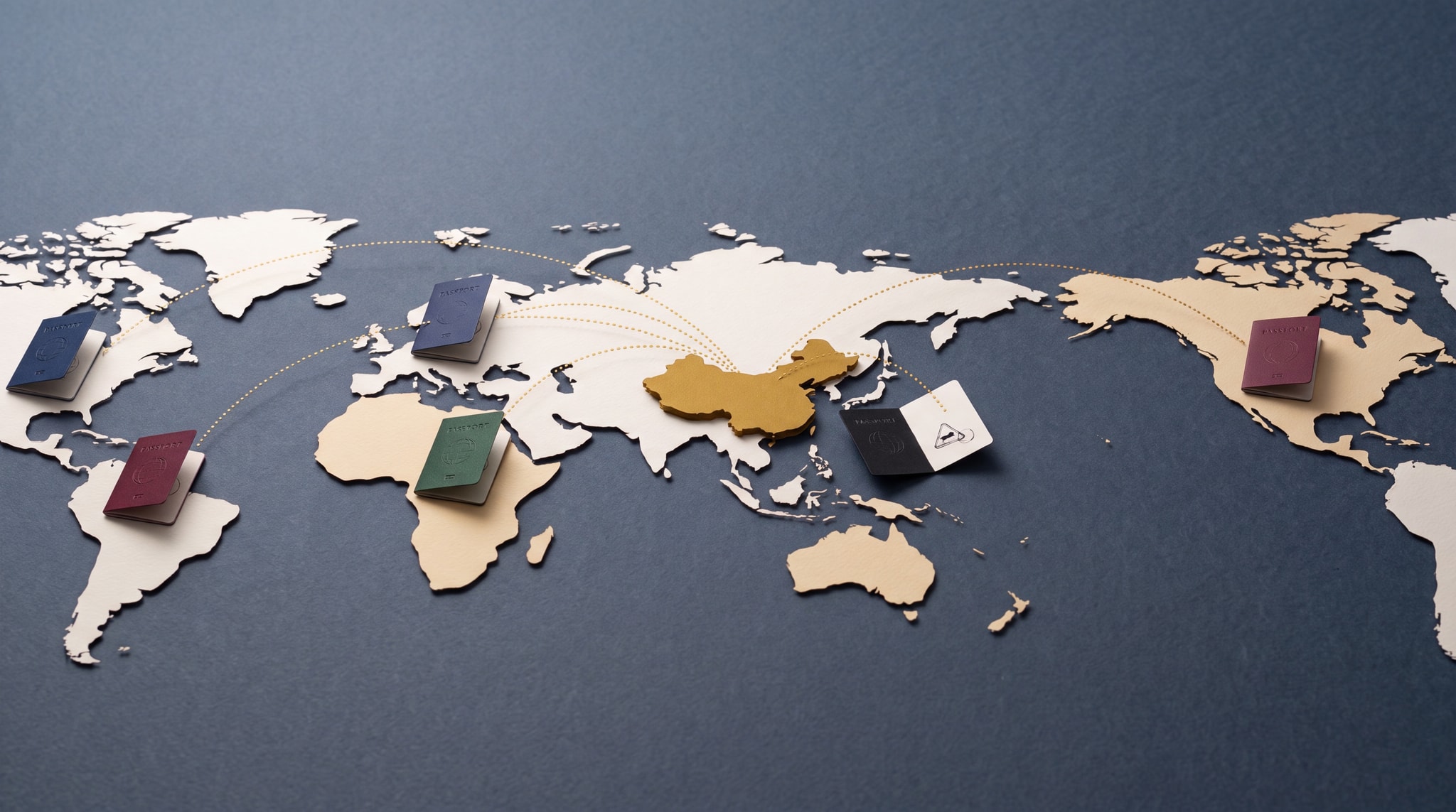 A passport and boarding pass laid on a map — sorting out whether you need a visa for a 2026 trip to China